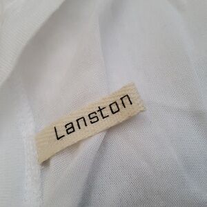 LANSTON TEE Women’s White Tank Top with Pocket | Size M | NWOT